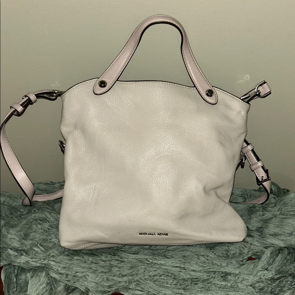 Michael Kors Gray Leather Tote Bag